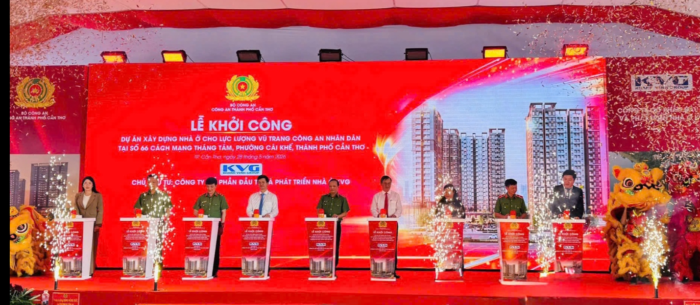Khởi công khu nhà ở cho lực lượng Công an nhân dân tại TP Cần Thơ- Ảnh 1.
