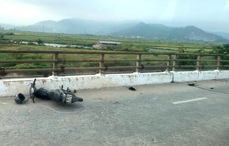 Hiện trường vụ tai nạn.