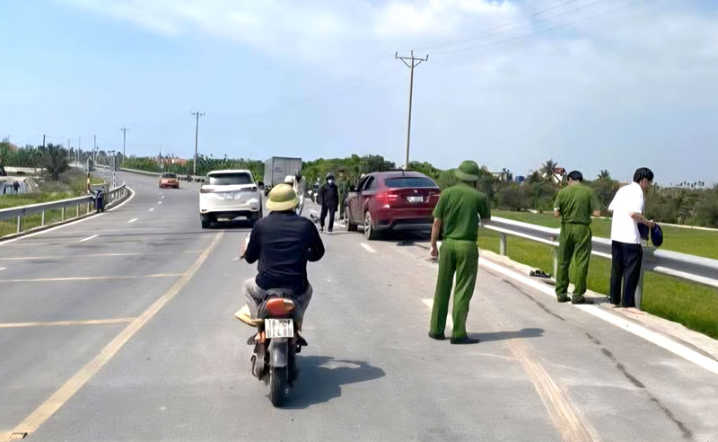Hiện trường vụ tai nạn.