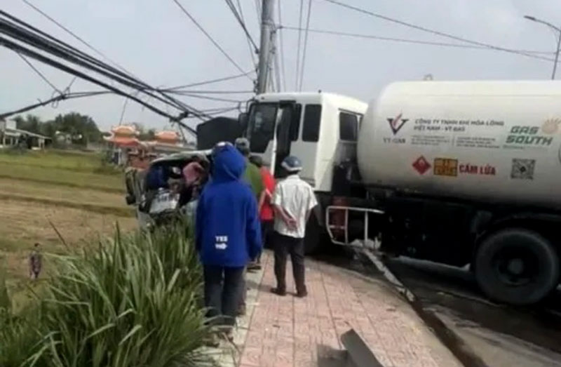 Hiện trường vụ tai nạn.