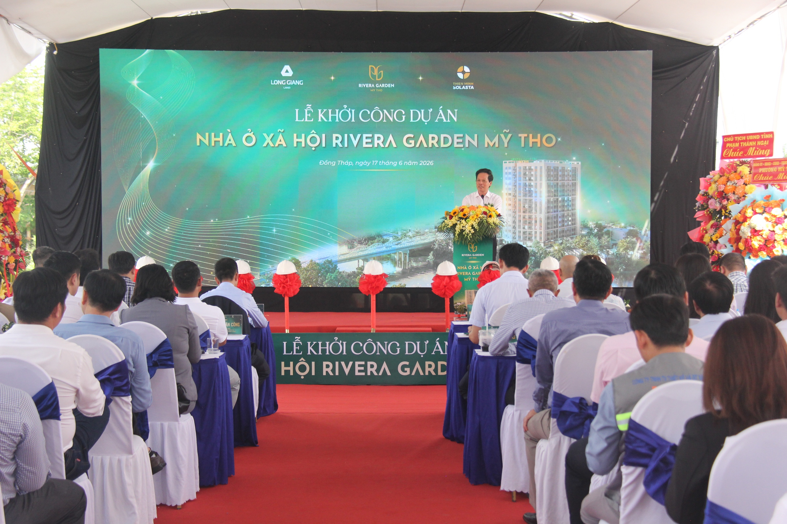 Đồng Tháp: Khởi công Khu nhà ở xã hội 238 tỷ đồng ở ven sông Bảo Định - Ảnh 1.