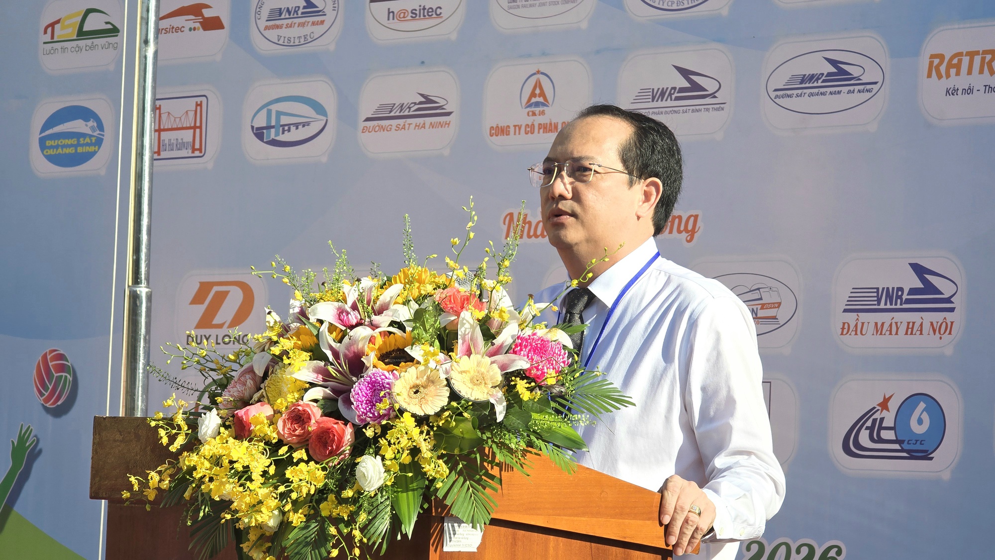 Khai mạc giải b&oacute;ng chuyền truyền thống Tổng c&ocirc;ng ty Đường sắt Việt Nam 2026 - Ảnh 1.