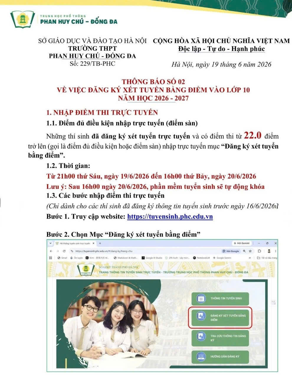 Trường tư H&agrave; Nội đồng loạt c&ocirc;ng bố điểm chuẩn lớp 10 - Ảnh 1.