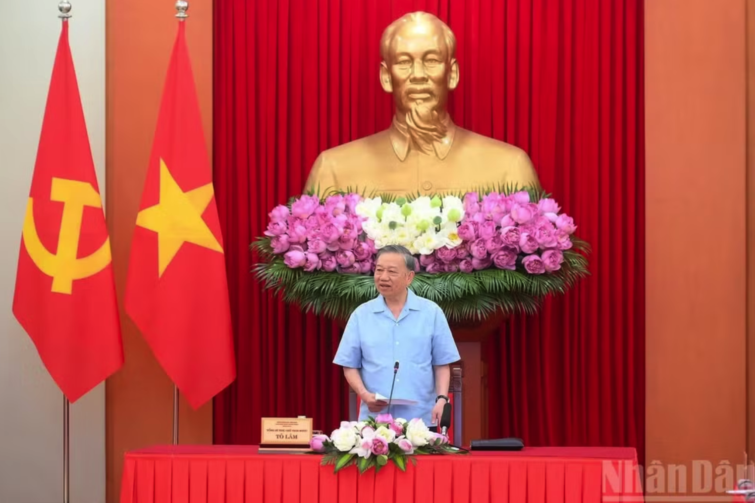Tổng B&iacute; thư, Chủ tịch nước kết luận sơ kết 1 năm vận h&agrave;nh m&ocirc; h&igrave;nh ch&iacute;nh quyền 3 cấp - Ảnh 1.