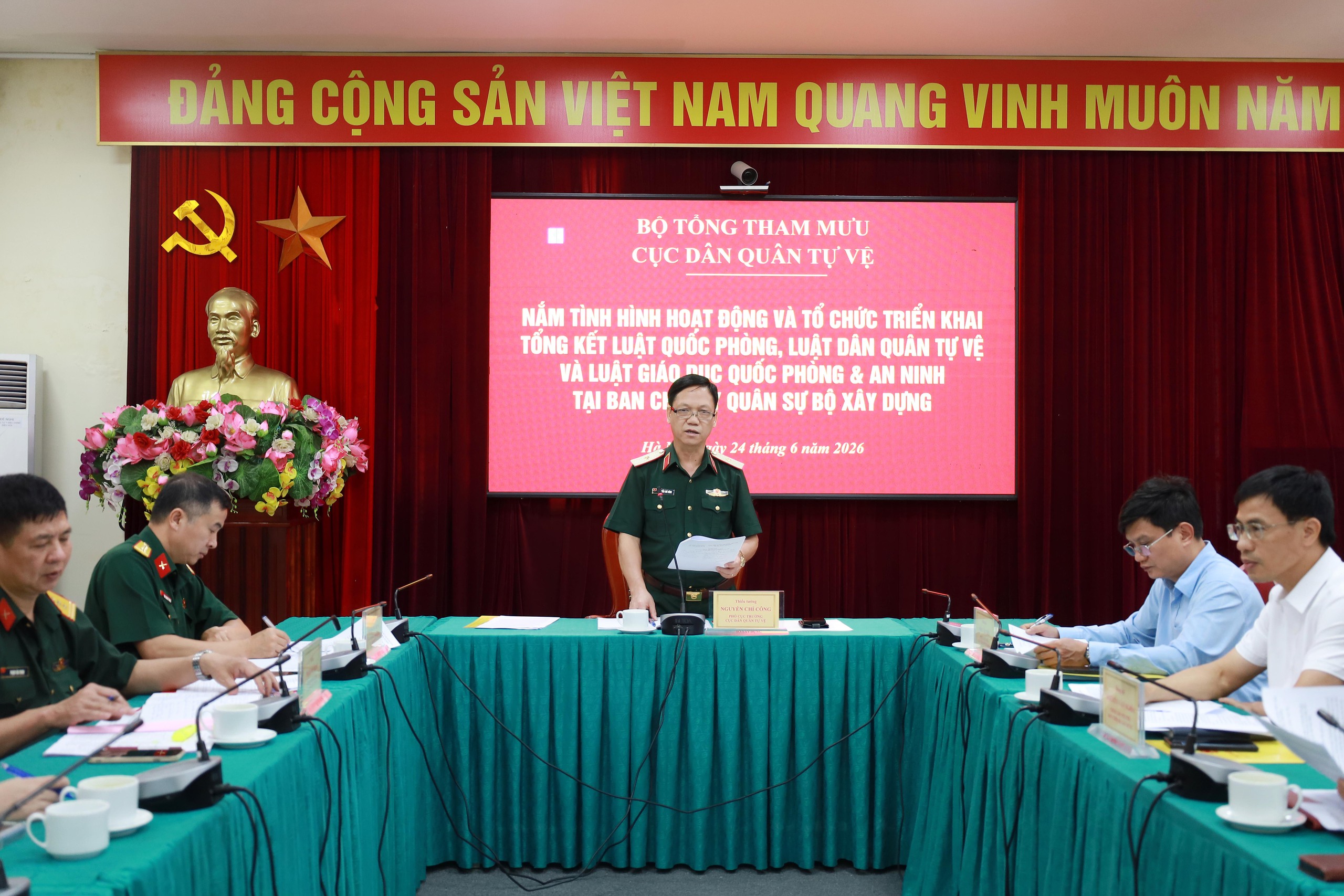 Bộ X&acirc;y dựng triển khai to&agrave;n diện c&ocirc;ng t&aacute;c qu&acirc;n sự, quốc ph&ograve;ng - Ảnh 1.