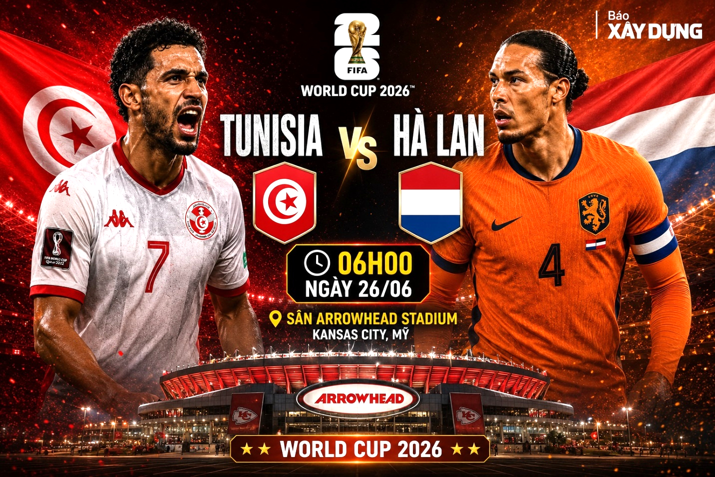 Nhận định v&agrave; dự đo&aacute;n tỷ số Tunisia vs H&agrave; Lan tại World Cup 2026 - Ảnh 1.