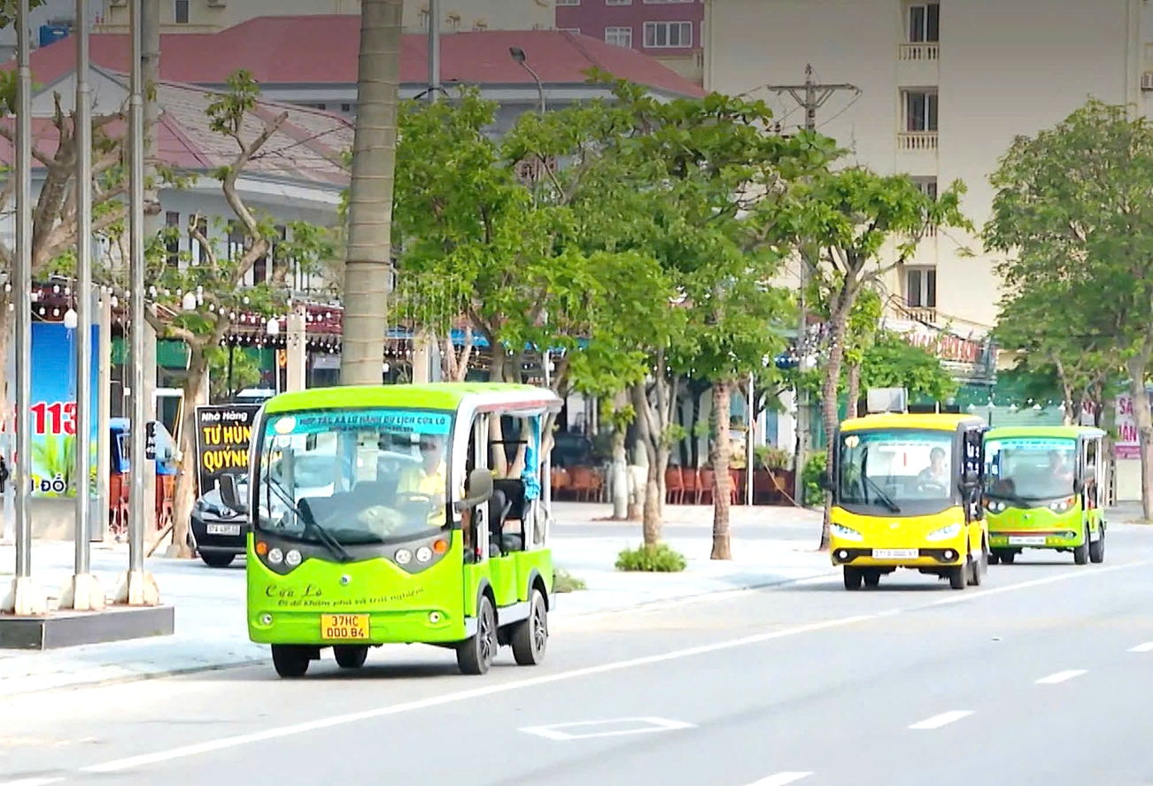 Nghệ An: Th&aacute;o gỡ điểm nghẽn để xe điện phục vụ du lịch ở Cửa L&ograve; hoạt động ổn định- Ảnh 1.