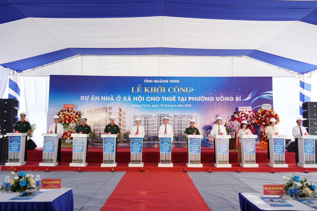 Khởi c&ocirc;ng dự &aacute;n nh&agrave; ở x&atilde; hội cho thu&ecirc; đầu ti&ecirc;n tại Quảng Ninh - Ảnh 1.