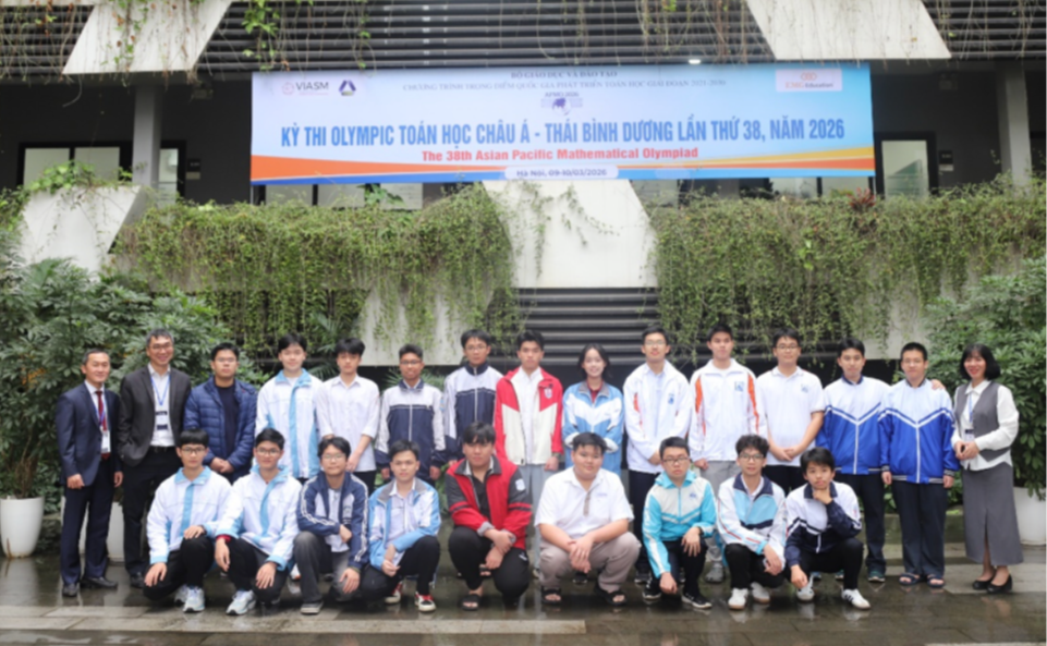 Việt Nam xếp thứ 7 tại kỳ thi Olympic To&aacute;n học ch&acirc;u &Aacute; - Th&aacute;i B&igrave;nh Dương 2026- Ảnh 1.