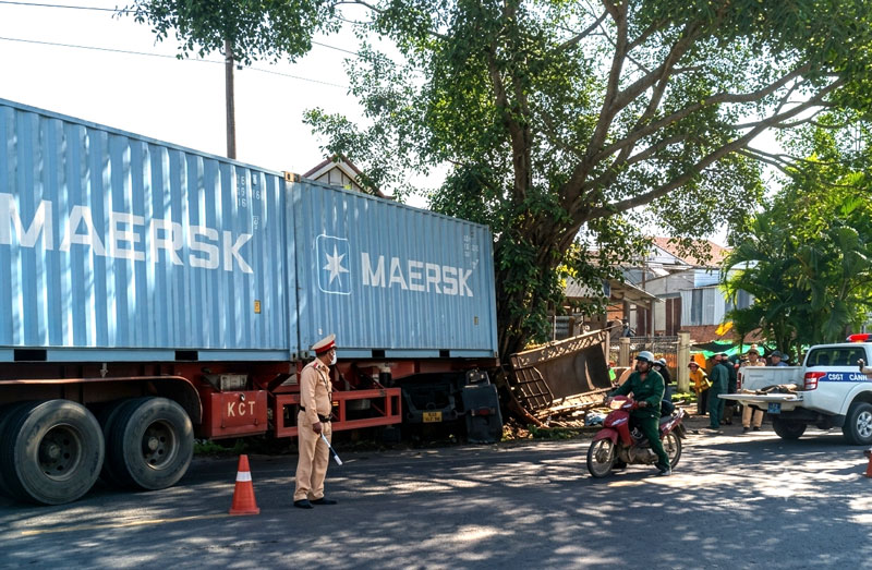 Hiện trường vụ tai nạn.
