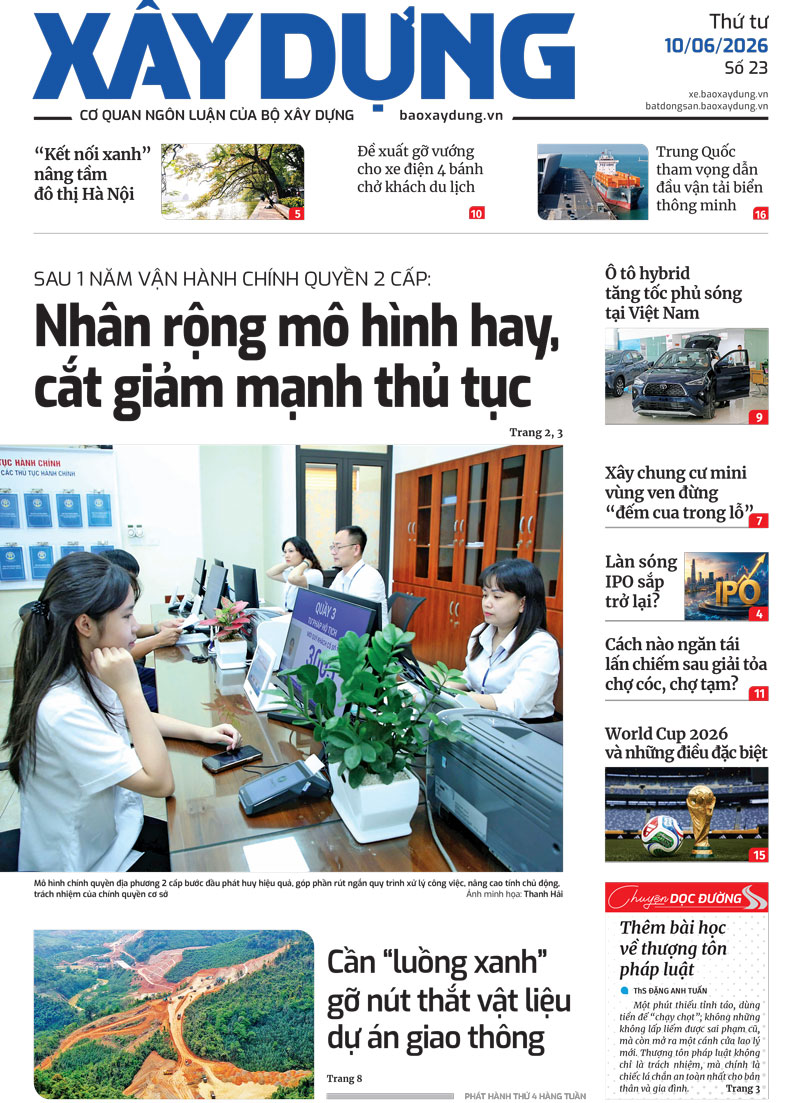 Tin mới nhất, hay nhất trên Báo Xây dựng ngày 10/6/2026- Ảnh 1. Tin mới nhất, hay nhất trên Báo Xây dựng ngày 10/6/2026- Ảnh 1.