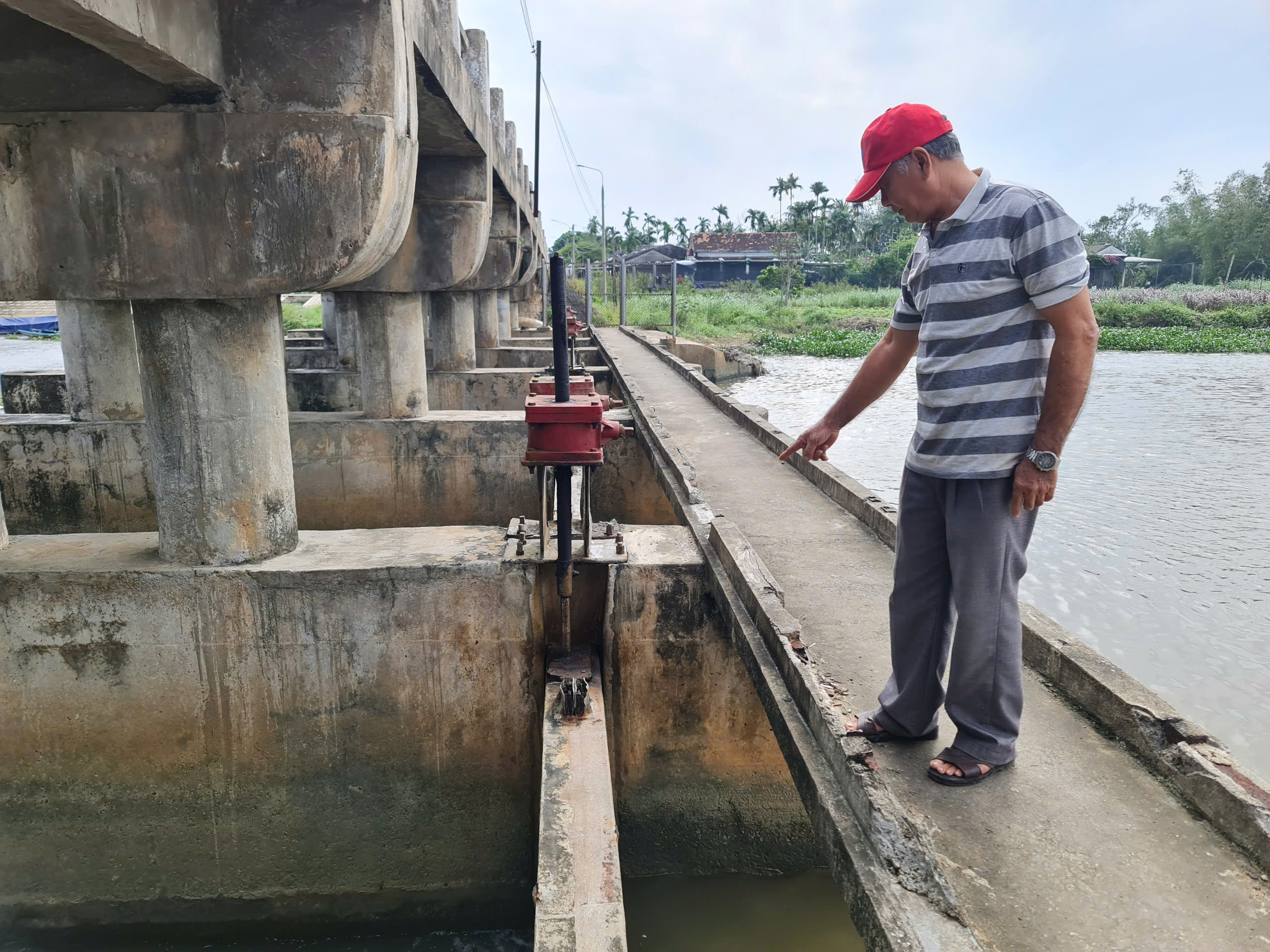 Quảng Ng&atilde;i chi 45 tỷ đồng sửa chữa đập ngăn mặn kết hợp giao th&ocirc;ng xuống cấp - Ảnh 3.