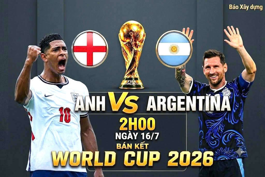 Nhận định, dự đo&aacute;n tỷ số Anh vs Argentina (2h ng&agrave;y 16/7), b&aacute;n kết World Cup 2026 - Ảnh 1.