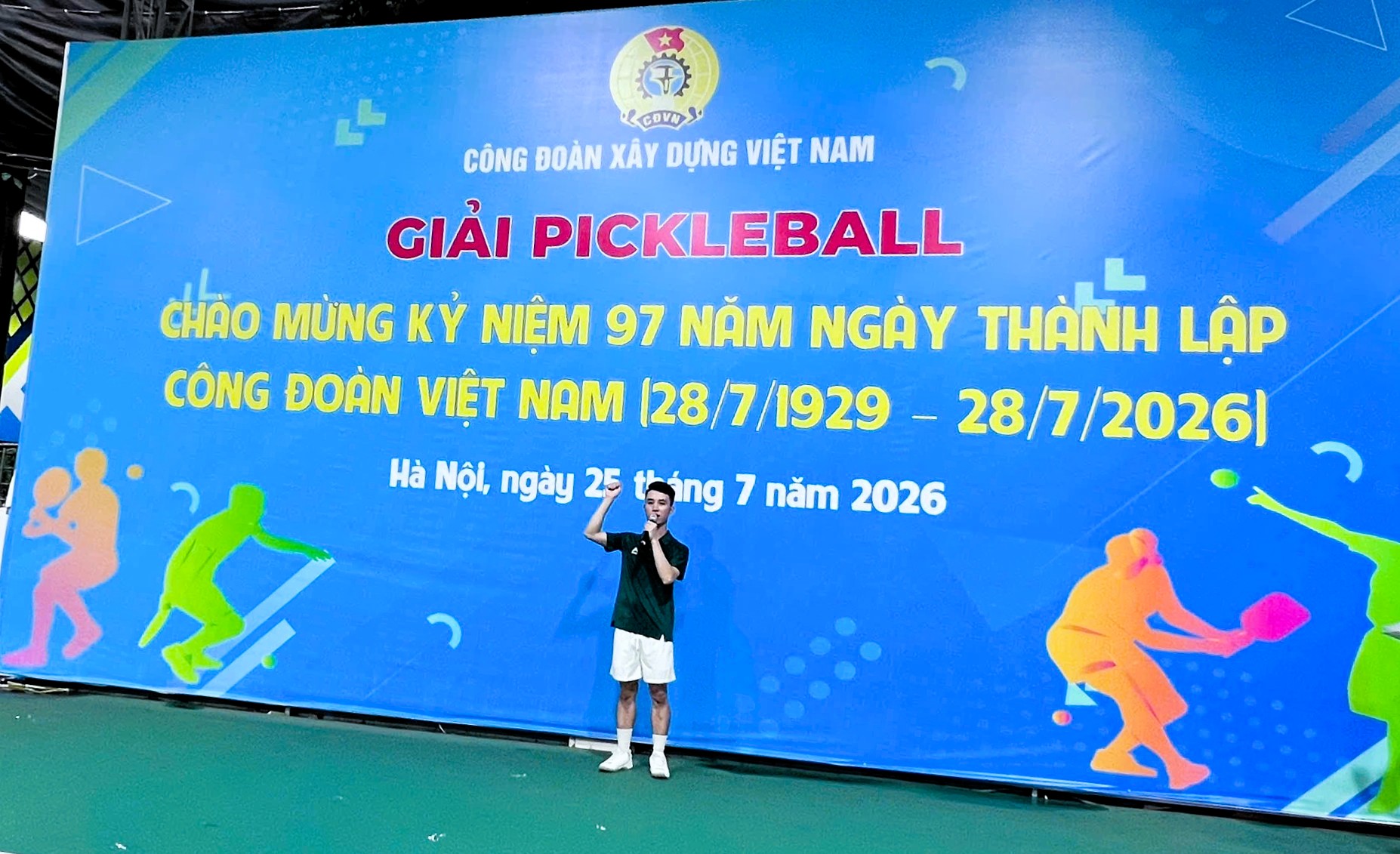 S&ocirc;i nổi giải Pickleball ch&agrave;o mừng kỷ niệm 97 năm Ng&agrave;y th&agrave;nh lập C&ocirc;ng đo&agrave;n Việt Nam - Ảnh 6.