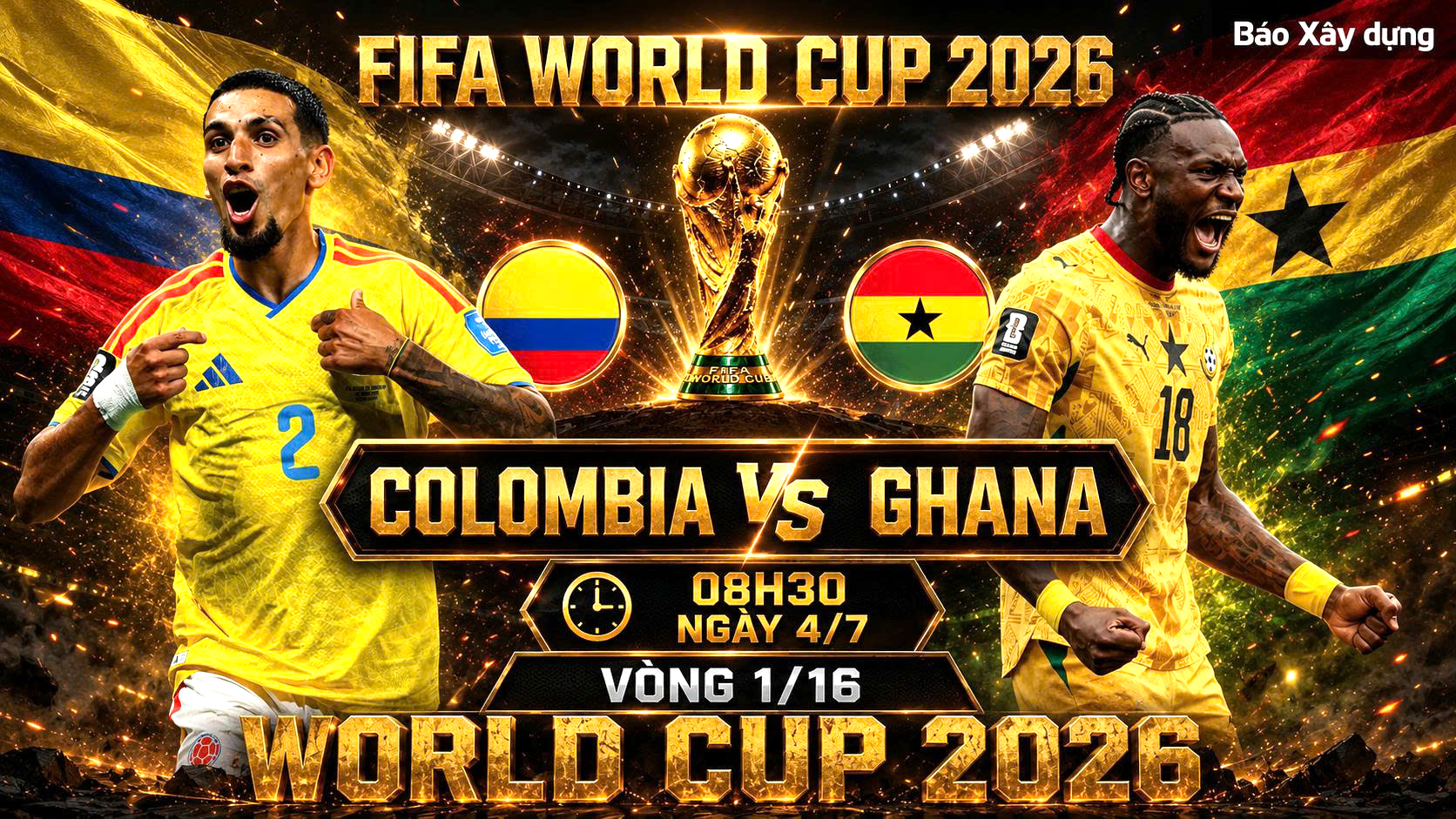 Nhận định, dự đoán tỷ số Colombia vs Ghana (8h30 ngày 4/7), vòng 1/16 World Cup 2026 - Ảnh 1.