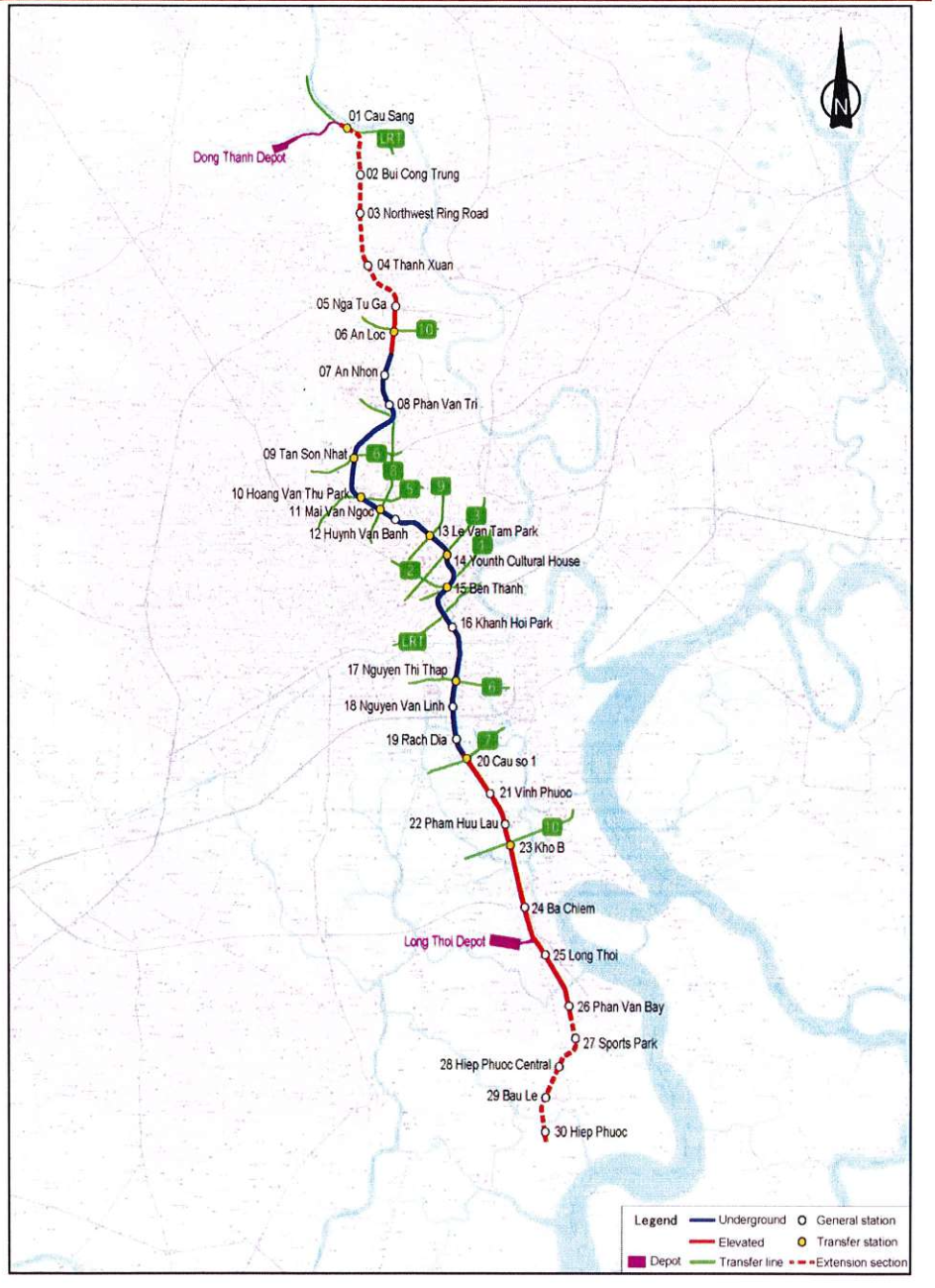 Tuyến metro số 4 TP . HCM kết nối sân bay Tân Sơn Nhất và metro số 3 - Ảnh 1.