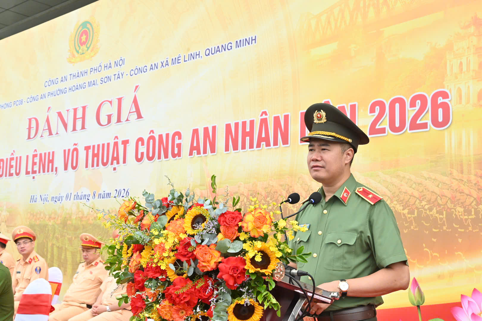 H&agrave; Nội: Hơn 3.000 cảnh s&aacute;t ph&ocirc; diễn điều lệnh, qu&acirc;n sự v&agrave; v&otilde; thuật  - Ảnh 1.