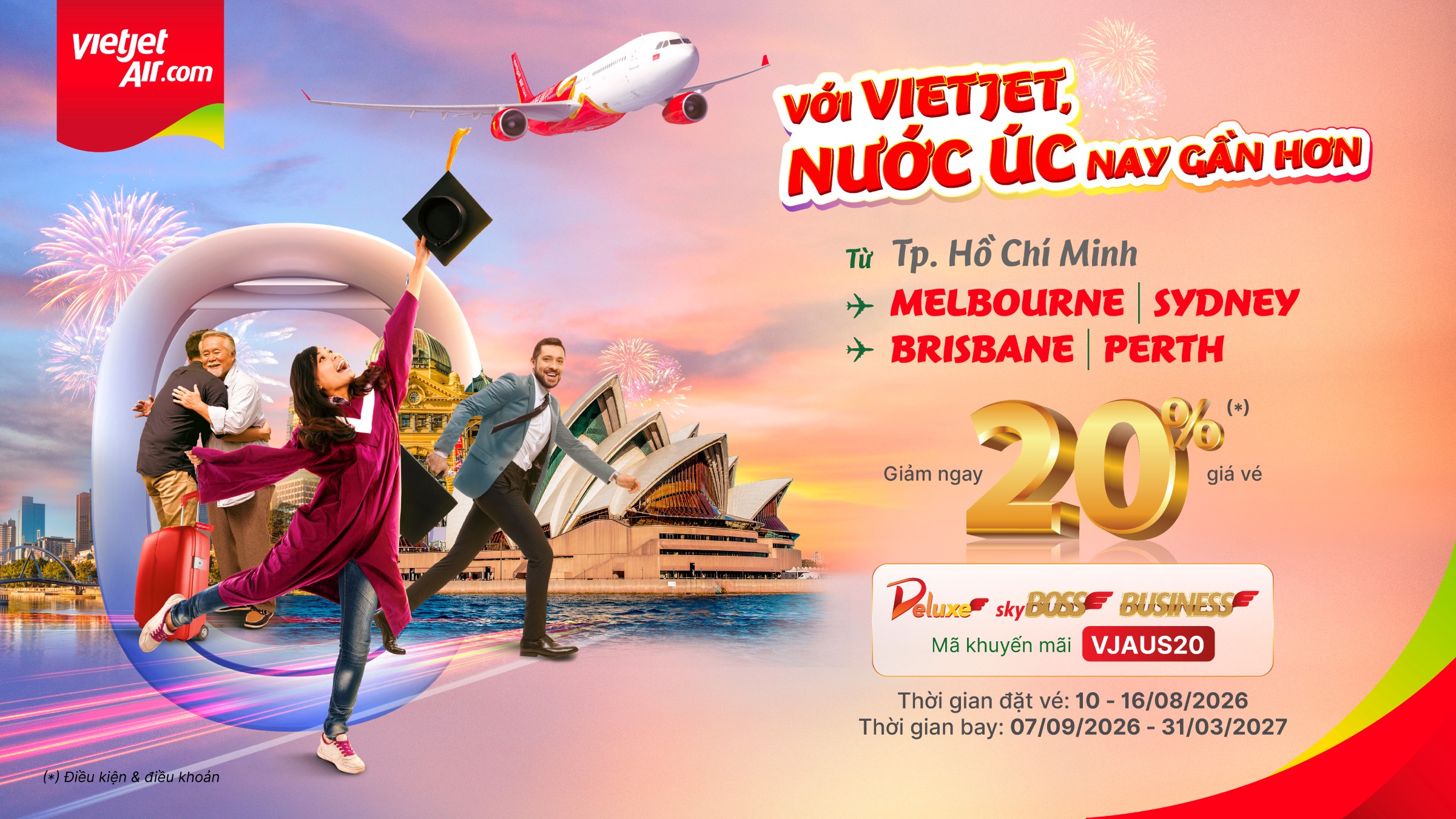 Mở b&aacute;n v&eacute; đường bay TP.HCM - Western Sydney, Vietjet tung ưu đ&atilde;i 20% - Ảnh 1.