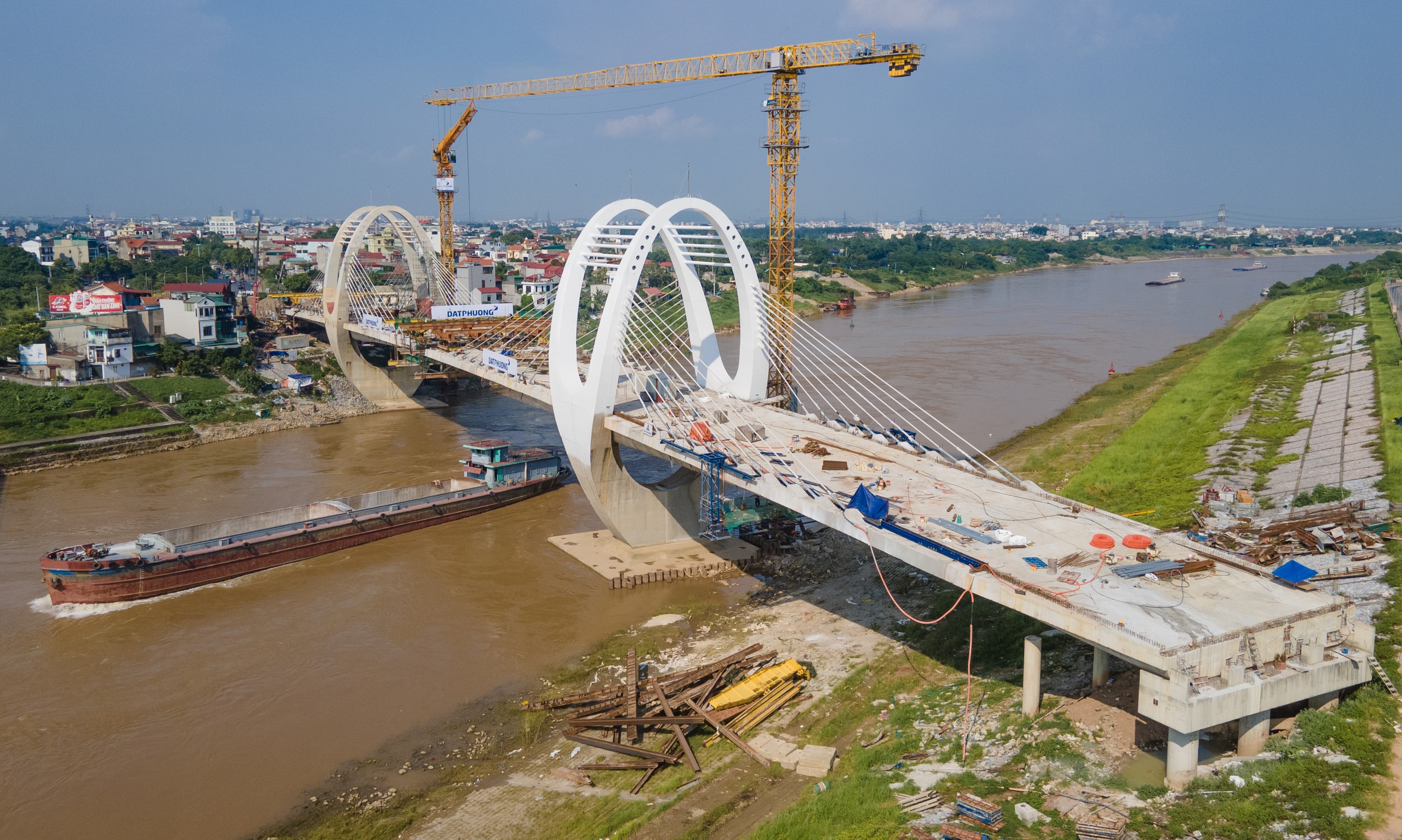 Dự &aacute;n cầu Đuống: Sẽ hợp long trước 10/9 nhưng vẫn vướng mặt bằng thi c&ocirc;ng - Ảnh 10.