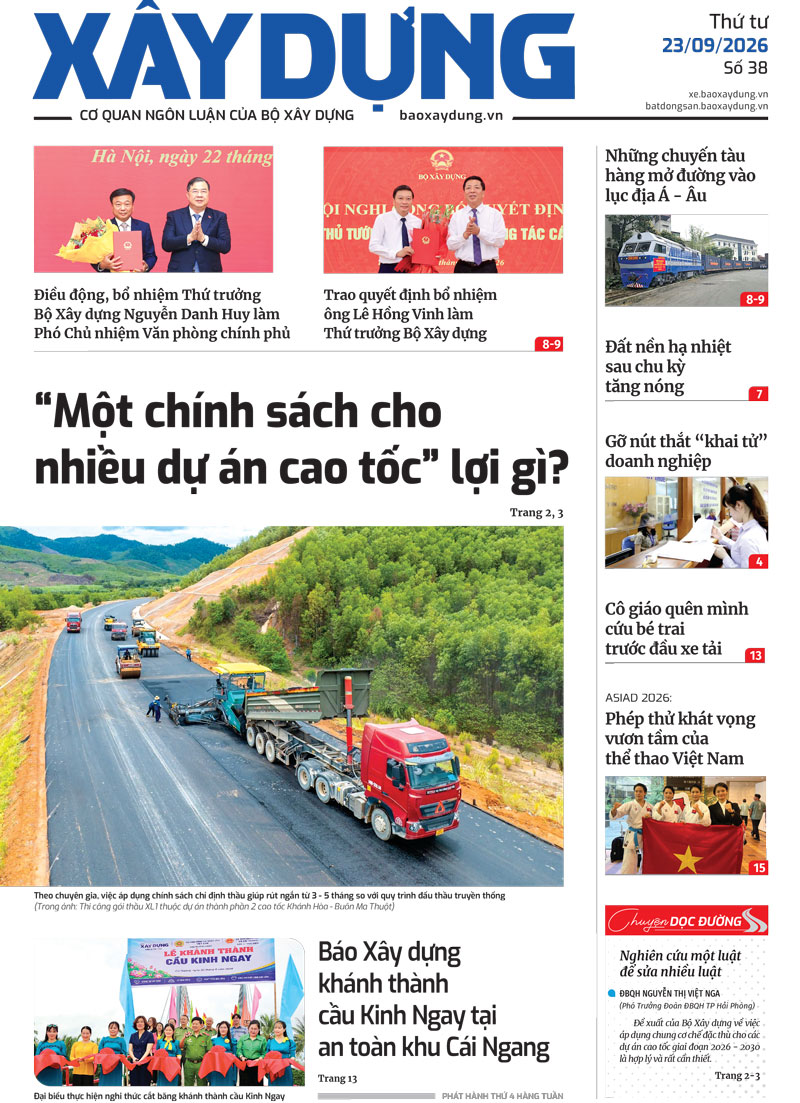 Tin mới nhất, hay nhất trên Báo Xây dựng ngày 23/9/2026 - Ảnh 1.