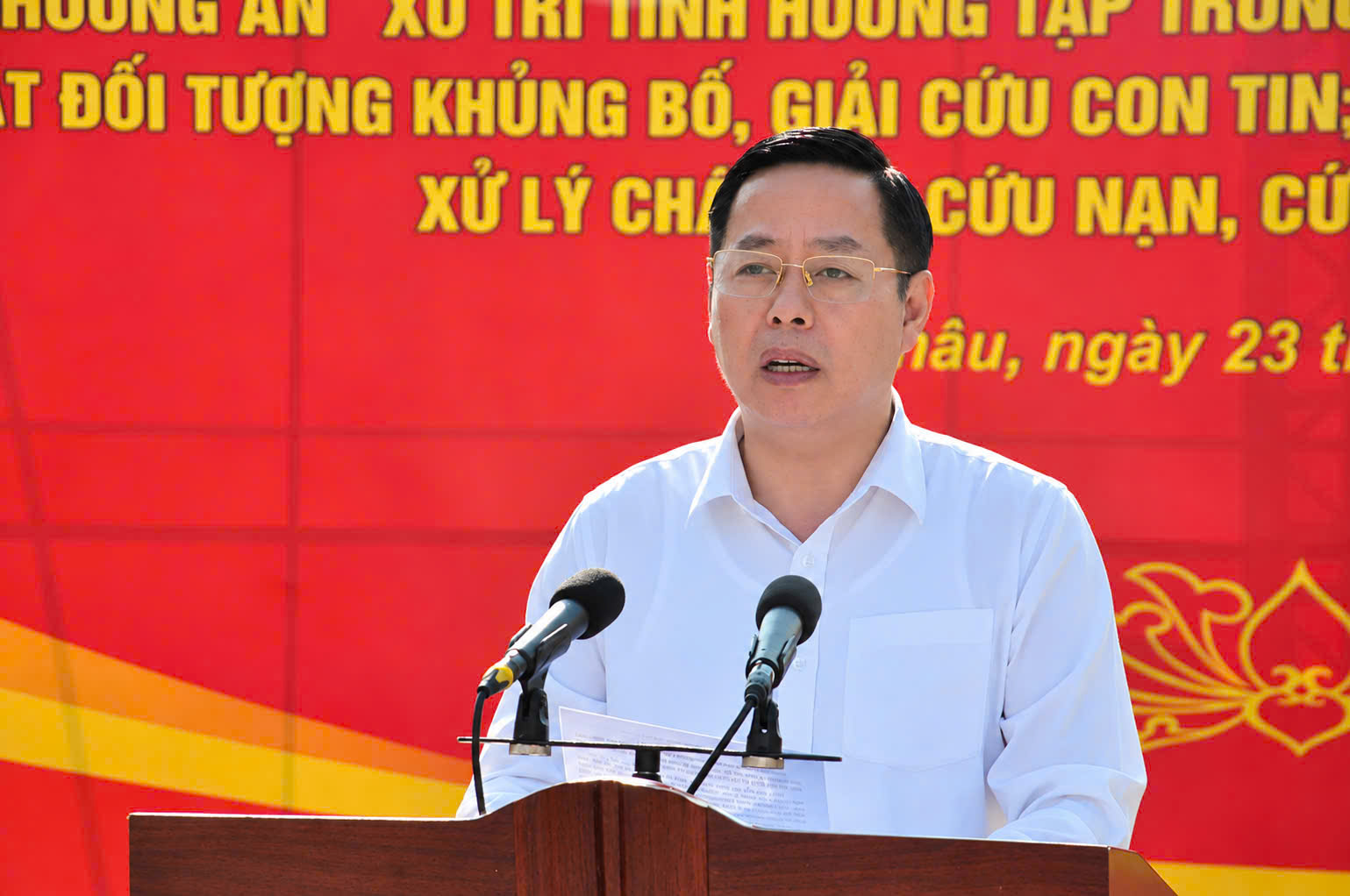 To&agrave;n cảnh diễn tập phương &aacute;n ph&ograve;ng, chống khủng bố năm 2026 ở Lai Ch&acirc;u- Ảnh 21.