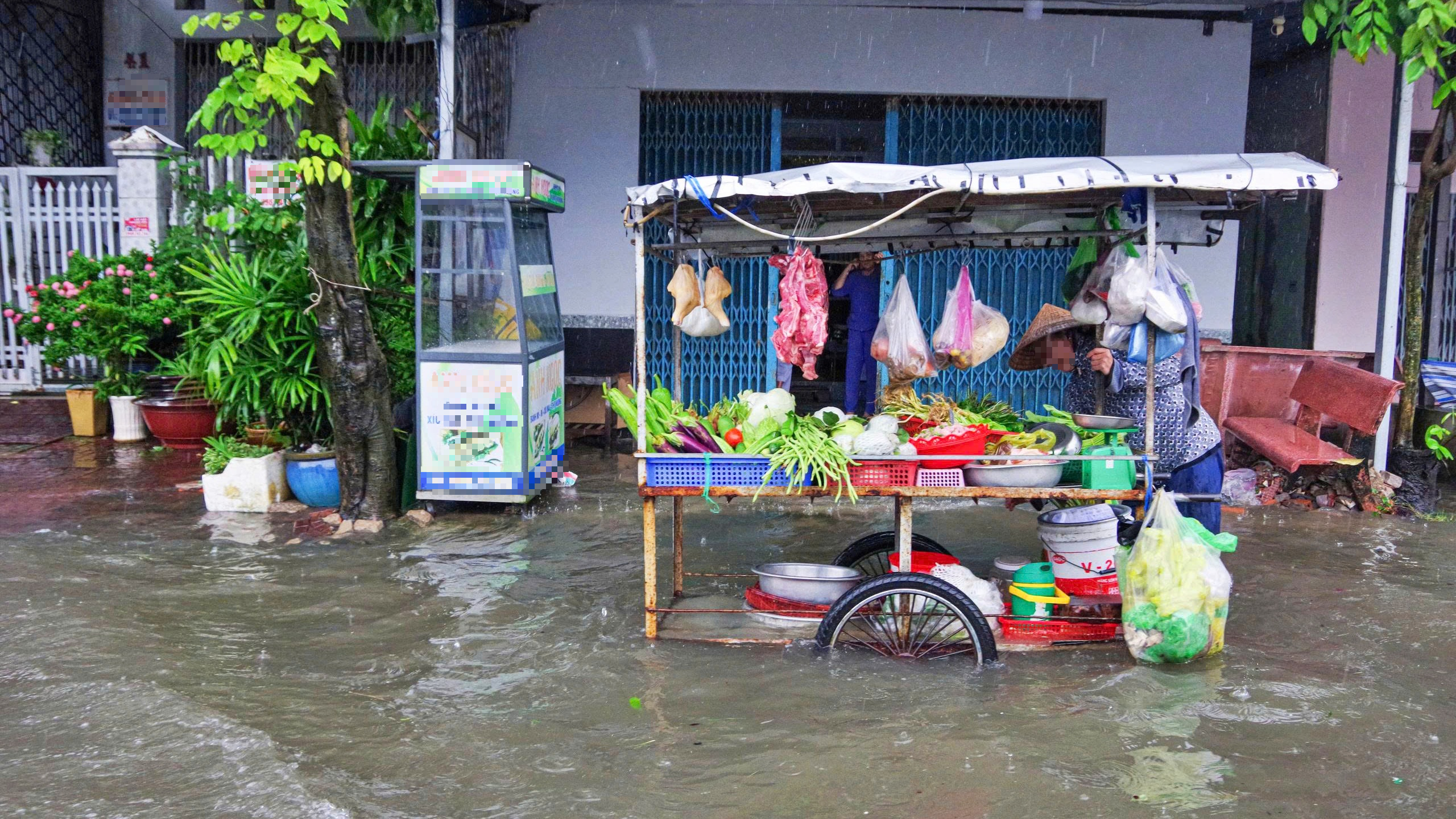 Cà Mau: Mưa lớn kết hợp triều cường gây ngập sâu, bộ đội hỗ trợ người dân di chuyển- Ảnh 5.