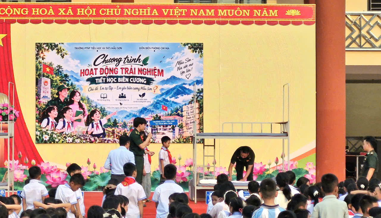 X&uacute;c động tiết học đặc biệt ở  trường nội tr&uacute; li&ecirc;n cấp nơi bi&ecirc;n giới Xứ Lạng- Ảnh 2.