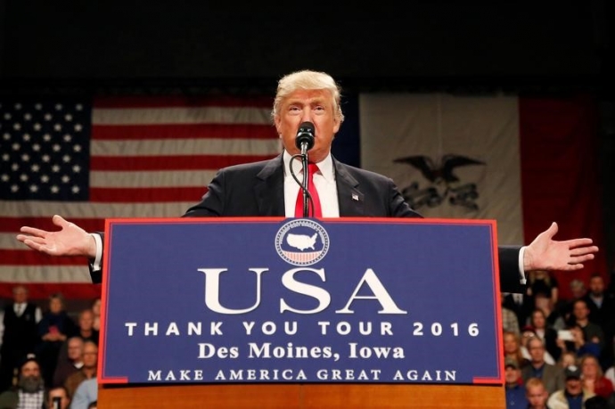 Tổng thống đắc cử Mỹ Donald Trump phát b
