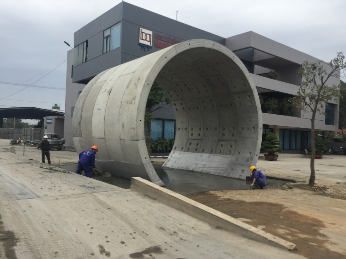 thi cong ham theo cong nghe lap ghep cua Nhat Ban