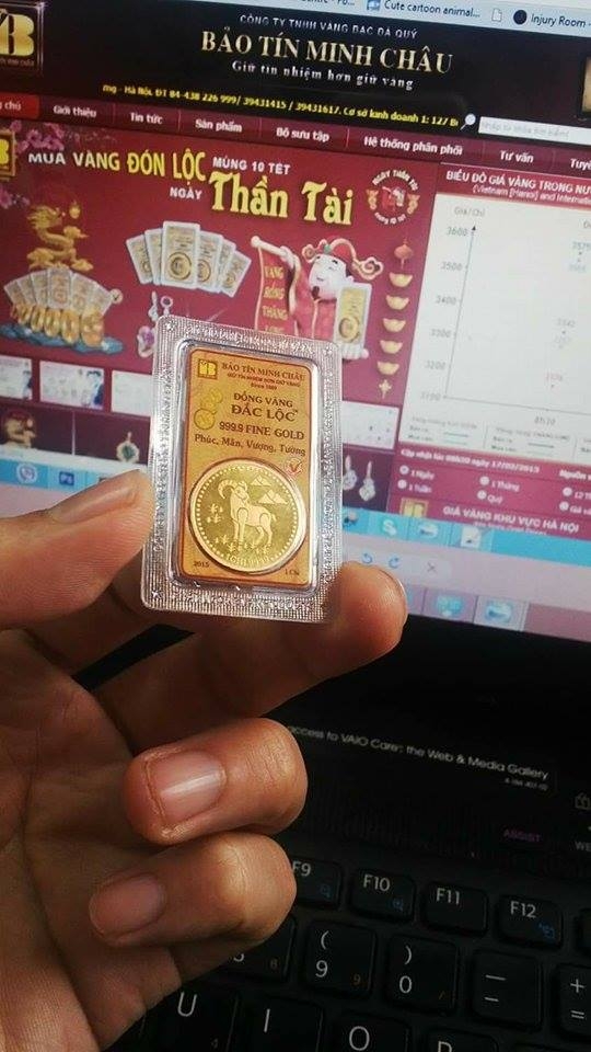 Sản phẩm dê đắc lộc của cửa hàng vàng Bảo Tín Minh