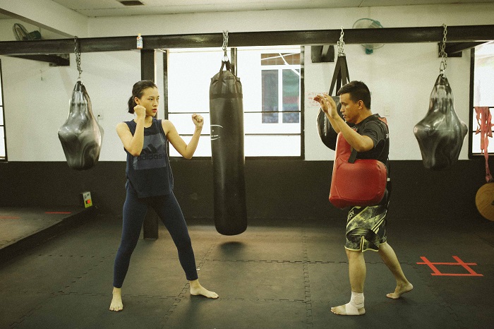 Hoàng Oanh tập võ để chuẩn bị cho vai diễn