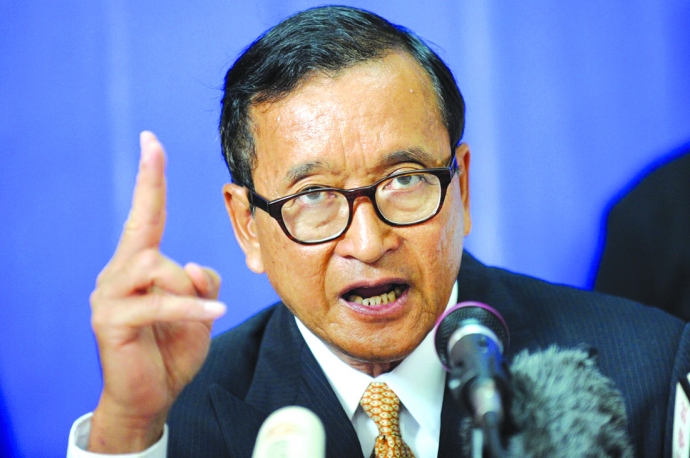 &Ocirc;ng Sam Rainsy - Chủ tịch đảng CNRP bị tước quyền 
