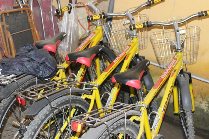 xe đạp cất trong kho ở Thanh H&oacute;a