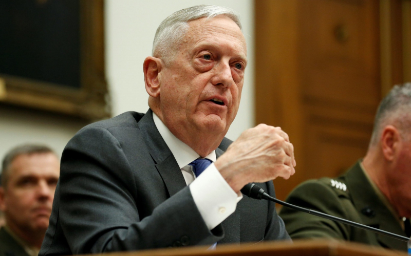 Bộ trưởng Quốc ph&ograve;ng Mỹ James Mattis 1