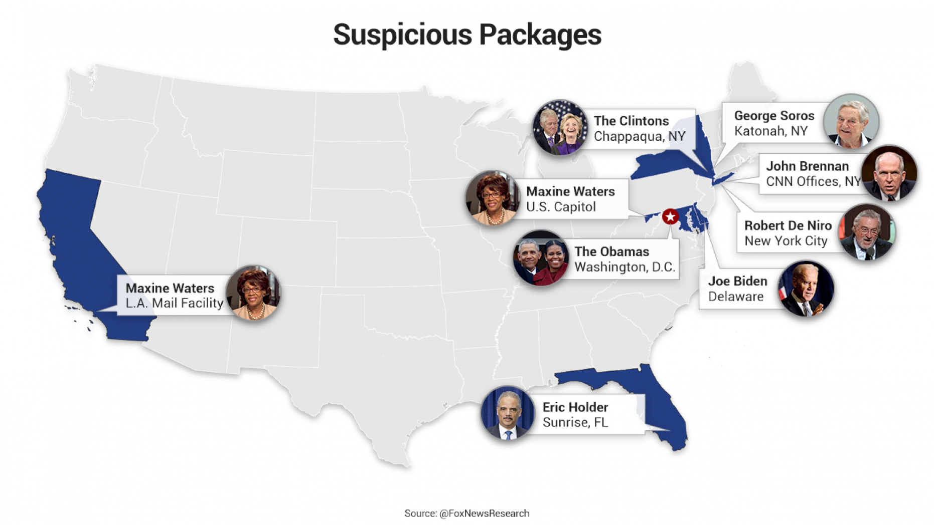 Bản đồ gửi bom thư