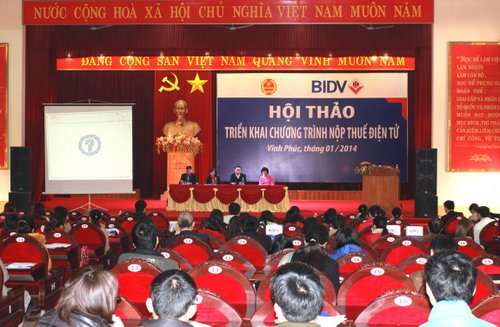 BIDV tổ chức giải đ&aacute;p thắc mắc của c&aacute;c doanh nghiệp triển khai nộp thuế điện tử