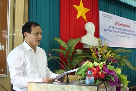 Cục trưởng Cục H&agrave;ng hải Việt Nam Nguyễn Nhật cam kết thi c&ocirc;ng c&ocirc;ng tr&igrave;nh đạt hiệu quả cao nhất