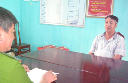 Đối tượng Vũ Đức Thắng tại cơ quan điều tra