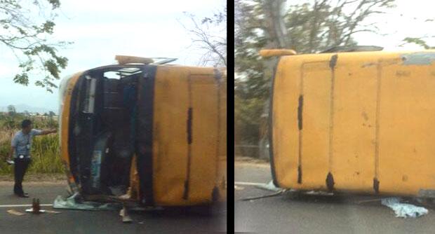 Hiện trường vụ tai nạn. 