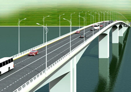 Phối cảnh cầu Cổ Chi&ecirc;n