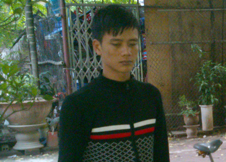 Đối tượng Xu&acirc;n tại cơ quan c&ocirc;ng an.