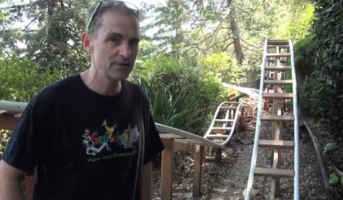 C&ocirc;ng tr&igrave;nh t&agrave;u lượn si&ecirc;u tốc d&agrave;i 60 m của &ocirc;ng Pemble - Ảnh cắt từ YouTube