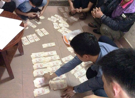 Số tiền giả bị thu giữ