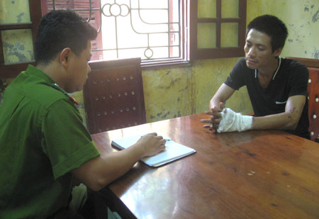 Đối tượng Danh tại cơ quan c&ocirc;ng an