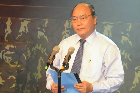 Ph&oacute; Thủ tướng Nguyễn Xu&acirc;n Ph&uacute;c ph&aacute;t biểu tại buổi lễ