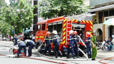  Hiện trường vụ ch&aacute;y