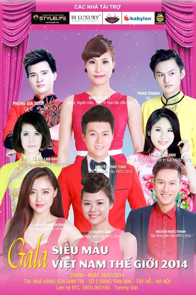 Gala Si&ecirc;u mẫu Việt Nam Thế giới 2014 kh&ocirc;ng r&otilde; lai lịch