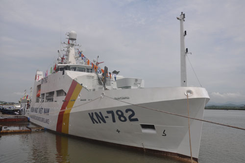 T&agrave;u kiểm ngư KN 782 sẽ được b&agrave;n giao ng&agrave;y 30/7 tới đ&acirc;y - Ảnh: Th&uacute;y Hằng
