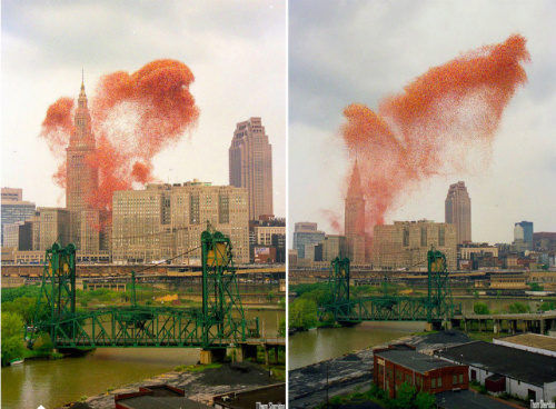 1,5 triệu quả bóng bay đã gây rắc rối lớn cho thành phố