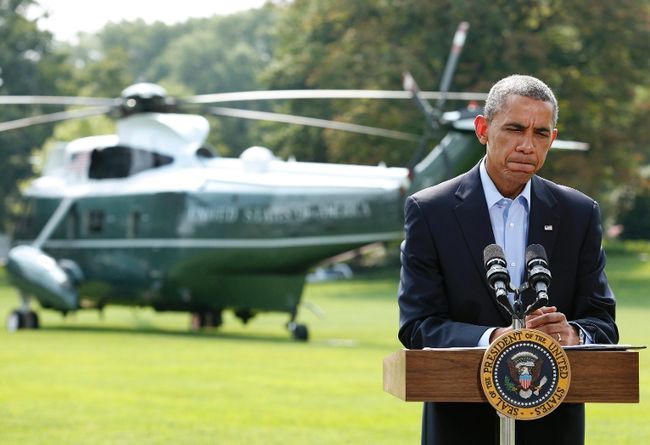 Tổng thống Mỹ Barack Obama ph&aacute;t biểu về t&igrave;nh h&igrave;nh Iraq trong cuộc họp b&aacute;o tại Nh&agrave; Trắng